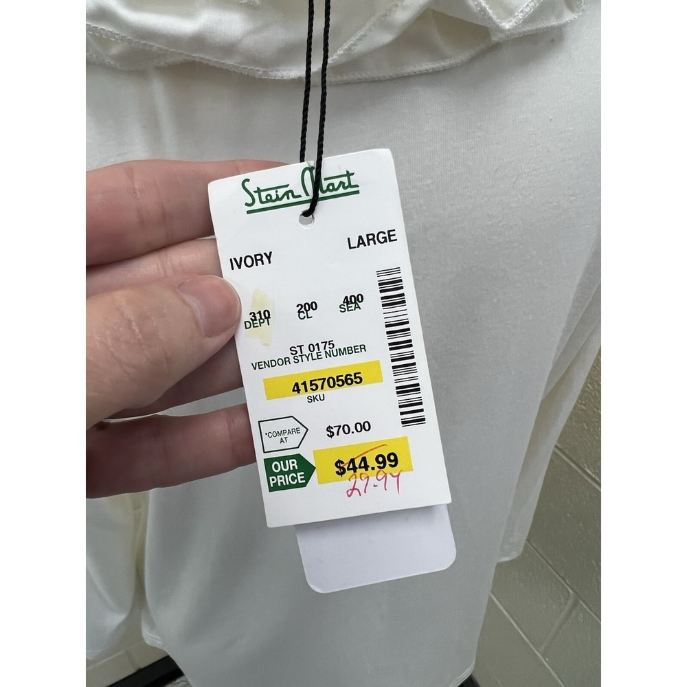 Stera Large Cream‎ Ruffle Soft NWT - Picture 7 of 13